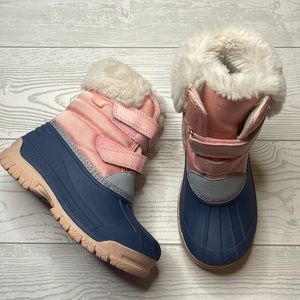 Pink snow boots